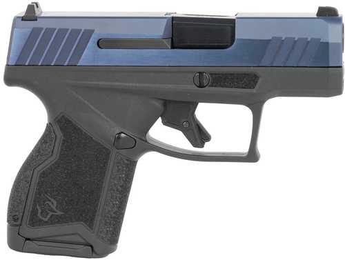 Taurus GX4 Micro-Compact Frame 9mm Luger 13+1 3.06" Satin Black DLC Stainless Steel Barrel, Blue PVD Serrated Alloy Steel Slide, Matte Black Stainless Steel Frame, Textured Grip
