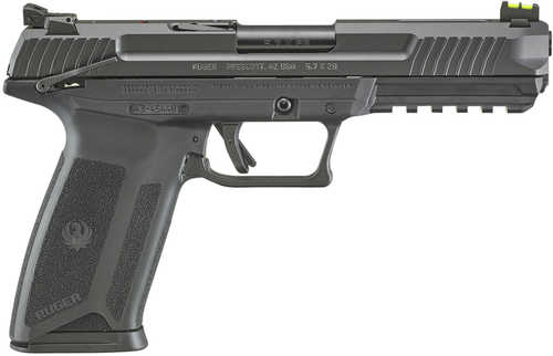 Ruger Ruger-5.7 5.7x28mm 4.94" Barrel 20+1, Black Polymer Frame With Picatinny Acc. Rail, Drilled & Tapped Lightening Cut Steel Slide, Ambidextrous Safety, Optics Ready