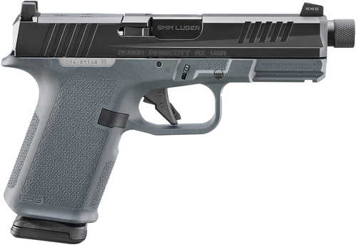 Ruger RXM 9mm Luger 15+1 4.50" Black FNC Nitride Threaded Barrel & Alloy Steel Optic Ready/Serrated Slide, Stealth Gray Polymer Frame w/Accessory Rail, RMR/RMSc/DeltaPoint Pro Footprint