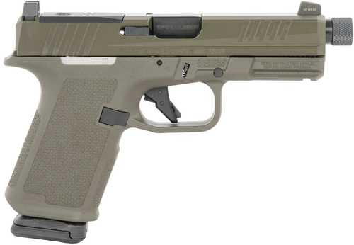 Ruger 19440 RXM Compact 9mm Luger 15+1 4" Black FNC Nitride Threaded Barrel, OD Green Alloy Steel Optic Ready/Serrated Slide, OD Green Polymer Frame w/Accessory Rail, Textured Grip, RMSc/RMR/DeltaPoint Pro Footprint