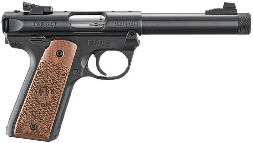 Ruger Mark IV 22/45 Collector's Series 22 LR 10+1 5.50" Blued Threaded Bull Barrel, Blued Ally Steel Receiver, Blued Polymer Frame w/Engraved American Walnut Grip