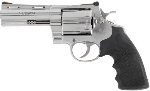 Colt Anaconda 45 Colt (Long Colt) 6rd Shot 4.25" Stainless Vent Rib Barrel, Cylinder & Frame, Black Grip