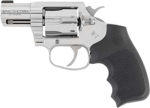 Colt King Cobra 357 Mag 6 Shot 2" Stainless Steel Barrel, Cylinder & Frame, Black Hogue Overmolded Grip, Exposed Hammer, DA/SA