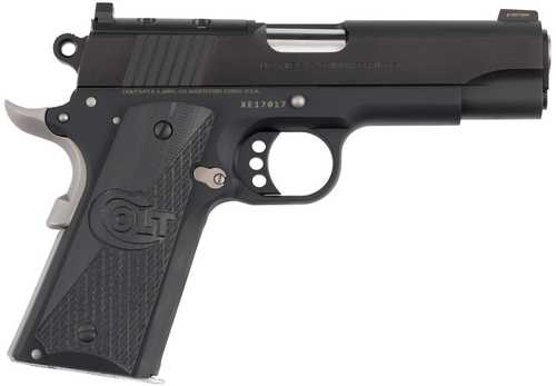 Colt Night Commander 45 ACP 8+1 4.25" Stainless Barrel, Matte Black Cerakote Stainless Steel Optic Ready/Serrated Slide, Matte Black Cerakote Aluminum Frame w/Beavertail, Black G10 Grip
