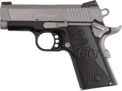 Colt Defender 45 ACP 7+1 3" Carbon Steel Slide, Aluminum Frame w/Beavertail, G10 Grip