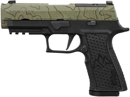 Sig Sauer P320 Xten Endure Comp Carry Frame 10mm Auto 15+1 3.80" Black Steel Barrel, Moss Green Topgraphic Cerakote Optic Ready/Serrated Stainless Steel Slide, Black Stainless Steel Frame w/Picatinny Rail, Black Polymer XSeries Grip