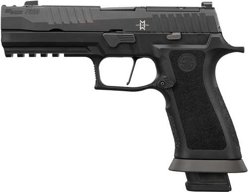 Sig Sauer P320XF M.O.D. Full Size Frame 9mm Luger 21+1 3.90" Black Steel Barrel, Matte Black DLC Optic Cut/Ported/Serrated Stainless Steel Slide & Frame w/Beavertail & Picatinny Rail, Black XSeries Grip & Hogue Michael Edition Wraptor Grip