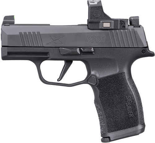 Sig Sauer P365X w/Optic Micro-Compact Frame 9mm Luger 12+1 3.10" Black Steel Barrel, Black Nitron Stainless Steel Optic Ready/Serrated Slide, Black Stainless Steel Frame w/Accessory Rail, Sig ROMEO-RS Compact, Shield RMSc Footprint