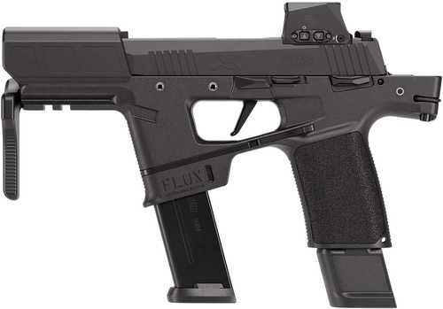 Sig Sauer P365 FLUX w/Optic 9mm Luger 21+1 6" Black Nitron Muzzle Shroud Barrel, Black Nitron Stainless Steel Optic Ready/Serrated Slide, Black Nitron Stainless Steel Frame w/Picatinny Rail, Flux P365 Chassis, Sig ROMEO-X Compact, Ambidex