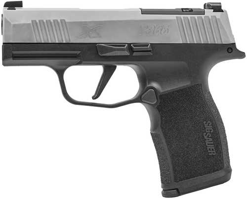 Sig Sauer P365X Micro-Compact Frame 9mm Luger 12+1 3.10" Steel Barrel, Stainless Steel Optic Ready/Serrated Slide, Black Stainless Steel Frame w/Accessory Rail, Polymer Grip