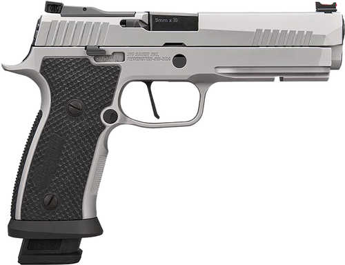 Sig Sauer P320 Xfive STAS Full Size Frame 9mm Luger 21+1 5" Black Carbon Steel Barrel, Bead Blasted Optic Ready/Serrated Stainless Steel Slide, Stainless Steel Frame w/Picatinny Rail, Black LOK G10 Grip