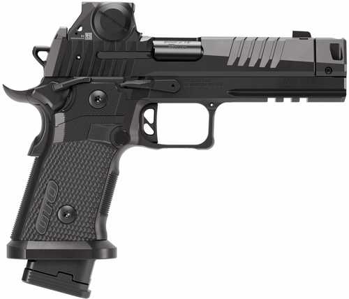 Sig Sauer P211 GTO w/Optic Full Size 9mm Luger 23+1 4.40" Black Bull Barrel w/MACH3D Compensator, Black Nitron Stainless Steel Serrated w/Optic Slide, Black Nitron Stainless Steel Frame w/Picatinny Rail, G10 Grip Panels Grip, ROMEOX Pro