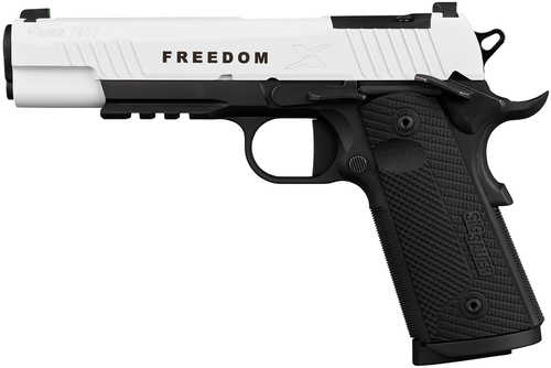Sig Sauer 1911-X Freedom Series Limited Edition Full Size 45 ACP 8+1 5" White Cerakote w/"Freedom" and Flag Engraving Stainless Steel Optic Ready/Serrated Slide, Black DLC Stainless Steel Frame w/Picatinny Rail, Black LOK G10 Grip
