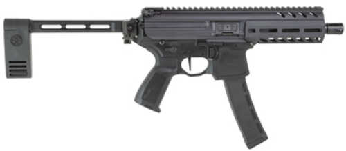 Sig Sauer MPX, Semi-automatic Pistol, 9MM, 6" Threaded Barrel, 1/2x28 Thread Pitch, Anodized Finish, Black, Pistol Brace, 35 Rounds, 1 Magazine PMPX-6B-9-35