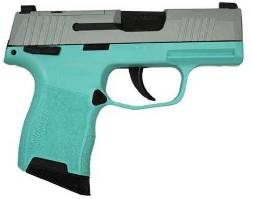Sig Sauer "Silver Slide/Tiffany Frame"P365 Optic Ready Handgun 9mm Luger 10Rd Magazines(2) 3.1" Barrel X-Ray 3 Sights Ma