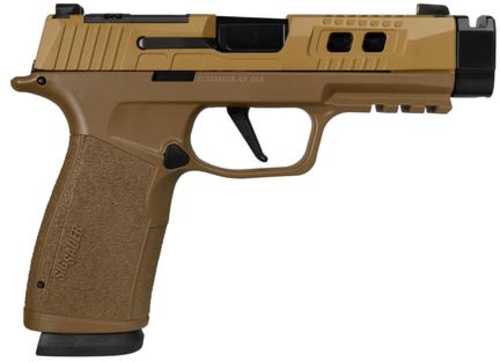 Sig Sauer P365 Two-Tone Brown/Black XMACRO TACOPS Handgun 9mm Luger 17rd Magazines(4) 4.2" Compensated Barrel