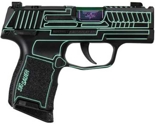 Sig Sauer P365 "Outlander Blue Laser" Handgun 9mm Luger 10rd Magazines(2) 3.1" Spectrum Barrel X-RAY 3 Sights Manual Safety