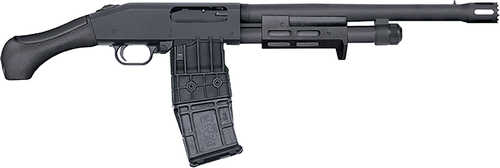 Mossberg 590M Breacher 12 Gauge Pump 2.75" 10+1 14.38" Matte Blued Heavy Walled Barrel, M-LOK Forend, Matte Blued Drilled & Tapped Receiver, Black Birdshead Grip