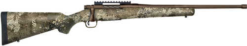 Mossberg Patriot Predator Full Size 450 Bushmaster 4+1 20" Patriot Brown Cerakote Fluted Threaded Barrel, Patriot Brown Cerakote Stainless Steel Receiver w/Picatinny Rail, TrueTimber Strata Fixed Synthetic Stock