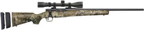 Mossberg Patriot Super Bantam w/Optic Youth 350 Legend 4+1 22" Matte Blued Fluted Threaded Barrel, Matte Blued Drilled & Tapped Receiver, TrueTimber Strata Adj LOP Synthetic Stock, 3-9x40mm Duplex Scope