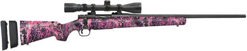 Mossberg Patriot Super Bantam w/Optic Youth 350 Legend 4+1 22" Matte Blued Fluted Threaded Barrel, Matte Blued Drilled & Tapped Receiver, Muddy Girl Wild Adj LOP Synthetic Stock, 3-9x40mm Duplex Scope