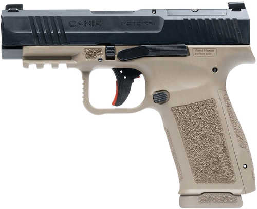 Canik Mete MC9LS *CA Compliant 9mm Luger 10+1 3.63" Black Steel Barrel, Black Nitride Steel Serrated Slide, Flat Dark Earth Polymer Frame w/Picatinny Rail, Interchangeable Backstrap Grip