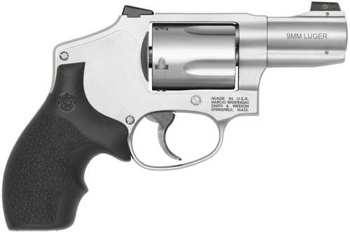 Smith & Wesson Model 940 J-Frame 9mm Luger 5 Shot 2.17" Stainless Steel Barrel, Cylinder & Frame, Black Hogue Rubber Grip, Concealed Hammer