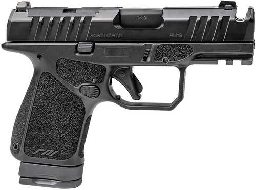 Rost Martin RM1S *CA Compliant Sub-Compact 9mm Luger 10+1 3.60" Match Grade Barrel, Black Nitron Steel Integrated Compensator/Optic Ready/Serrated Slide, Black Polymer Frame w/Picatinny Rail, Interchangeable Backstrap Grip, RMR Footpr