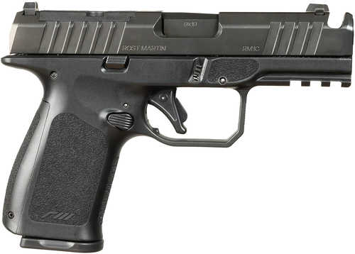 Rost Martin RM1C *CA Compliant 9mm Luger 10+1 4" Black Barrel, Black Nitron Steel Integrated Compensator/Optic Ready/Serrated Slide, Black Polymer Frame w/Picatinny Rail, RMR Footprint, Ambidextrous