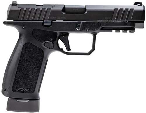 Rost Martin RM1F 9mm Luger 17+1 19+1 4.50" Black Match Grade Barrel Black Nitron Steel Optic Ready/Serrated Slide Black Polymer Frame w/Picatinny Rail Interchangeable Backstrap Grip RMR Footprint Ambidextrous