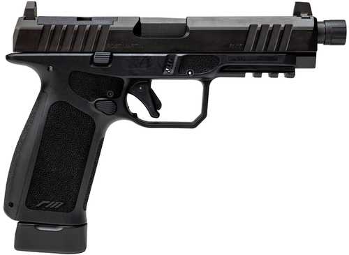 Rost Martin RM1F Tactical 9mm Luger 24+1 4.50" Black Threaded Barrel, Black Nitron Steel Optic Ready/Serrated Slide, Black Polymer Frame w/Picatinny Rail, Interchangeable Backstrap Grip, RMR Footprint, Ambidextrous