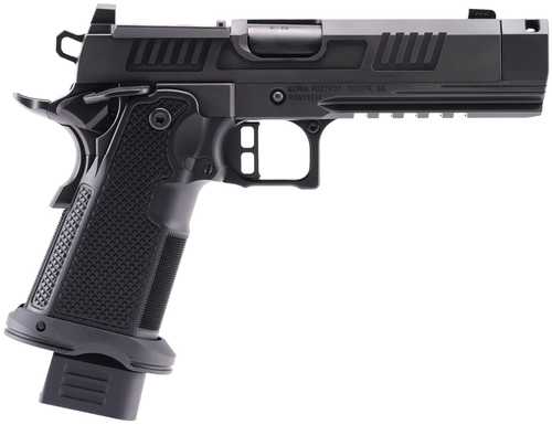 Alpha Foxtrot AF1911 Romulus 9mm Luger 20+1 4.25" Black DLC Stainless Steel Threaded Compensated Barrel, Optic Ready/Serrated Slide & Frame w/Beavertail & Picatinny Rail, Aluminum Grip, RMSc/RMR Footprint