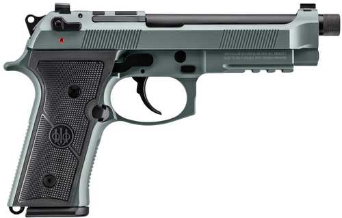 Beretta USA M9A4 Overlanding Full Size Frame 9mm Luger 18+1 5.10" Black Threaded Barrel, Lunar Cerakote Steel Optic Ready/Serrated Slide, Lunar Cerakote Aluminum Frame w/Beavertail & Picatinny Rail, Ambidextrous