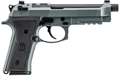 Beretta USA M9A4 Overlanding Full Size Frame 9mm Luger 15+1 5.10" Black Threaded Barrel, Lunar Cerakote Steel Optic Ready/Serrated Slide, Lunar Cerakote Aluminum Frame w/Beavertail & Picatinny Rail, Ambidextrous