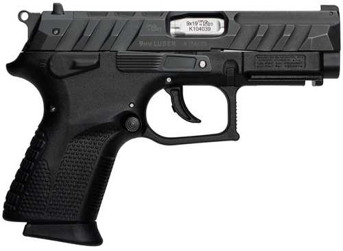 Grand Power P1S Mk23 9mm Luger 12+1 3.66" Stainless Rotating Barrel, Black Optic Ready/Serrated Slide, Black Frame w/Accessory Rail, Checkered Grip, Ambidextrous