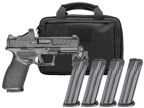 Springfield Armory Echelon 40F.C Gear Pac 9mm Luger 20+1 4" Black Melonite Barrel, Steel Optic Ready/Serrated Slide, Black Polymer Frame w/Picatinny Rail, Ambidextrous