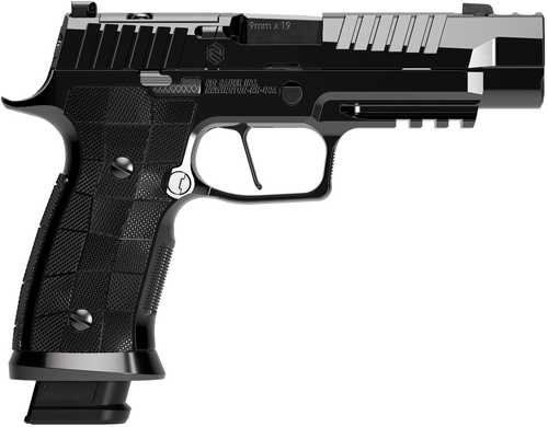 Sig Sauer P320 SXG Reserve Full Size Frame 9mm Luger 10+1 3.90" Black Barrel, High Polish DLC Stainless Steel Integrated Compensator/Optic Ready/Serrated Slide & Frame w/Beavertail & Picatinny Rail, GridLOK Grip, Sig PRO Footprint