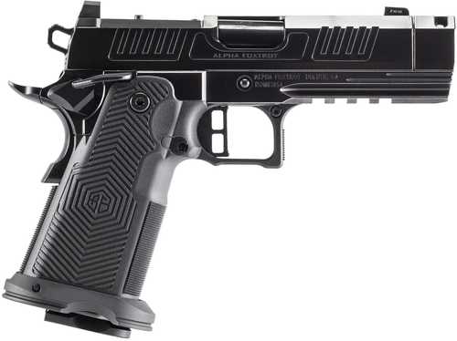Alpha Foxtrot AF1911 Romulus Compact Frame 9mm Luger 20+1 3.50" Black Threaded Compensated Barrel, Polished Black DLC Stainless Steel Optic Ready/Serrated Slide & Frame w/Beavertail & Picatinny Rail, Polymer Grip, RMR/RMSc Footprint