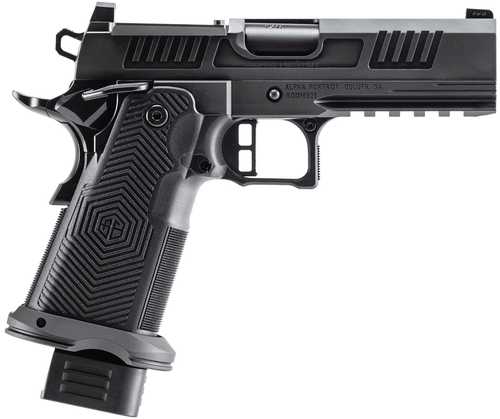 Alpha Foxtrot AF1911 Romulus Compact 9mm Luger 20+1 4.25" Black Bull Ramped Barrel, Black DLC Stainless Steel Optic Ready/Serrated Slide, Black DLC Stainless Steel Frame w/Beavertail & Picatinny Rail, Polymer Grip, RMR/RMSc Footprint