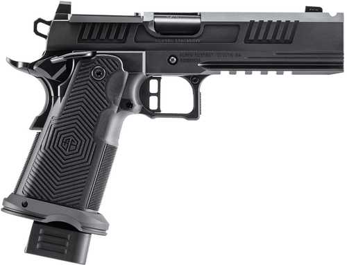 Alpha Foxtrot AF1911 Romulus Full Size Frame 9mm Luger 20+1 5" Black Ported Barrel, Black DLC Stainless Steel Optic Ready/Serrated Slide, Black DLC Stainless Steel Frame w/Beavertail & Picatinny Rail,Black Textured Grip, RMR/RMSc Footprin