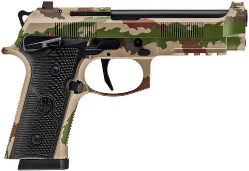 Beretta USA 92XI Full Size Frame 9mm Luger 15+1 4.70" Black DLC Steel Barrel, Vegetato Camo Cerakote Stainless Steel Optic Ready/Serrated Slide, Vegetato Camo Cerakote Aluminum Frame w/Picatinny Rail, Black Textured Grip, MRDS Footprint