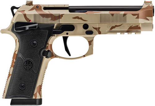 Beretta USA 92XI Full Size Frame 9mm Luger 18+1 4.70" Black DLC Steel Barrel, Desert DPM Cerakote Stainless Steel Optic Ready/Serrated Slide, Desert DPM Cerakote Aluminum Frame w/Picatinny Rail, Black Textured Grip, MRDS Footprint