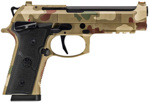 Beretta USA 92XI Full Size Frame 9mm Luger 15+1 4.70" Black DLC Steel Barrel, Frog Skin Camo Cerakote Stainless Steel Optic Ready/Serrated Slide, Frog Skin Camo Cerakote Aluminum Frame w/Picatinny Rail, Black Textured Grip, MRDS Footprint