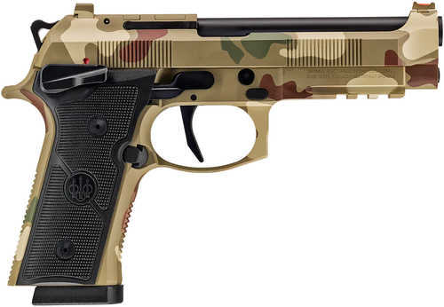 Beretta USA 92XI Full Size Frame 9mm Luger 18+1 4.70" Black DLC Steel Barrel, Frog Skin Camo Cerakote Stainless Steel Optic Ready/Serrated Slide, Frog Skin Camo Cerakote Aluminum Frame w/Picatinny Rail, Black Textured Grip, MRDS Footprint