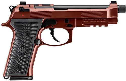 Beretta USA M9A4 Overlanding Full Size Frame 9mm Luger 18+1 5.10" Black Threaded Barrel, Clay Cerakote Steel Optic Ready/Serrated Slide, Clay Cerakote Aluminum Frame w/Beavertail & Picatinny Rail, Ambidextrous
