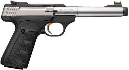 Browning Buck Mark Camper SR 22 LR 10+1 5.90" Stainless Threaded Bull Barrel, Matte Black Aluminum Receiver, Black Overmolded UFX Grip