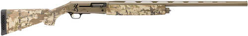Browning Silver Field 12 Gauge Semi-Auto 3.50" 4- 2.75" Shells 28" Flat Dark Earth Cerakote Vent Rib Barrel, Flat Dark Earth Cerakote Semi-Humpback Aluminum Receiver, Fixed AURIC Camo Textured Composite Stock