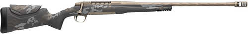 Browning X-Bolt 2 Mountain Pro SPR Full Size 300 PRC 3+1 22" Smoked Bronze Cerakote Spiral Fluted Threaded Barrel & Drilled & Tapped Stainless Steel Receiver, Picatinny Rail Forend, Adj Comb & LOP Bronze/Gray Graphics Carbon Fiber Stock