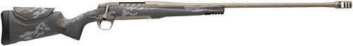 Browning X-Bolt 2 Mountain Pro 7mm PRC 3+1 24" Burnt Bronze Cerakote Spiral Fluted Threaded Barrel & Drilled & Tapped Stainless Steel Receiver, Picatinny Rail Forend, Adj Comb & LOP Bronze/Gray Graphics Carbon Fiber Stock