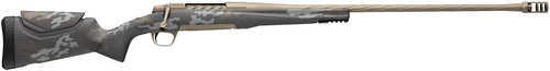 Browning X-Bolt 2 Mountain Pro 30-06 Springfield 4+1 22" Burnt Bronze Cerakote Spiral Fluted Threaded Barrel & Drilled & Tapped Stainless Steel Receiver, Picatinny Rail Forend, Adj Comb & LOP Bronze/Gray Graphics Carbon Fiber Stock